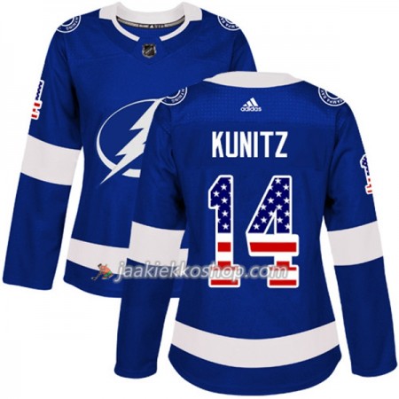 Nainen NHL Tampa Bay Lightning Pelipaita Chris Kunitz 14 Adidas 2017-2018 Sininen USA Flag Fashion Authentic Nainen NHL Tampa Bay Lightning Pelipaita Chris Kunitz 14 Adidas 2017-2018 Sininen USA Flag Fashion Authentic